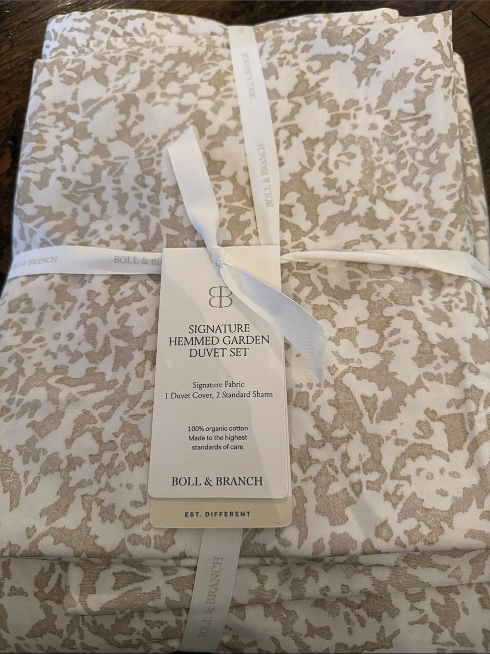Boll & Branch Signature Garden Print Hemmed Organic Cotton Duvet Cover & Shams